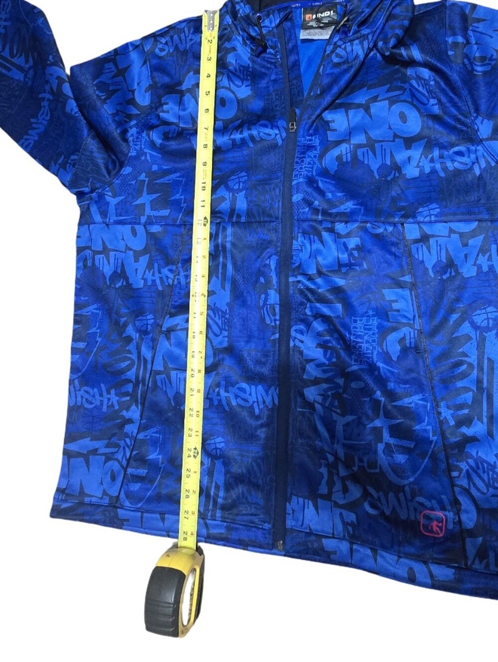 ANDI Men's Hooded Graphic Jacket Layering Streetwear Y2K Graffiti Size XL - Picture 6 of 12